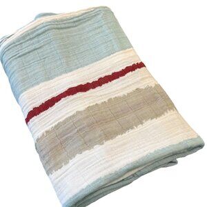 ADEN AND ANAIS Swaddle Muslin 100% Cotton Blanket Unisex Neutral Stripe